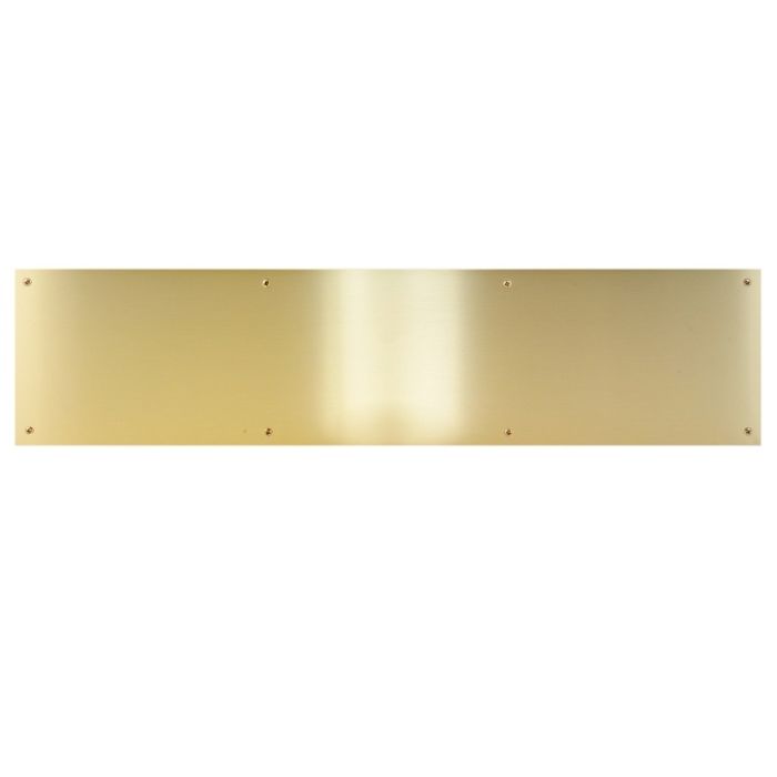 Kick Plate 889 x 152 x 1.2mm Polished Brass Drilled