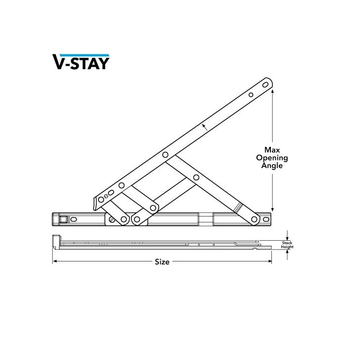 Versa Retro-fit 20" Friction Hinge Top Hung