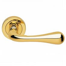 Manital AQ1 Stella Round Rose Door Handle Polished Brass