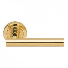 Manital AQ4 Calla Round Rose Door Handle Polished Brass