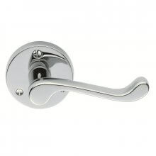 DL56CP Victorian Scroll Round Rose Door Handle Polished Chrome