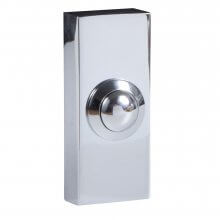 Byron 2204BC Wired Bell Push 74 x 32mm Polished Chrome
