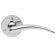 DL66CP Victorian Wing Round Rose Door Handle Polished Chrome - 2