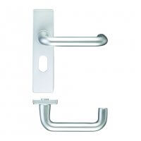 Doorfit ICK119/1U Safety Lever Oval Lock Door Handle Aluminium To BS8300