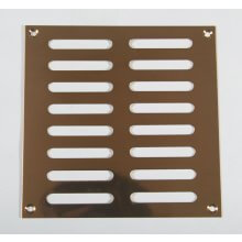 152 x 152mm Plain Slotted Vent Polished Brass HD3760