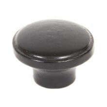 From The Anvil Ribbed Cabinet Knob - Black