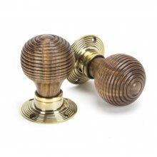 From The Anvil Beehive Mortice/Rim Knob Set - Rosewood & Aged Brass Roses