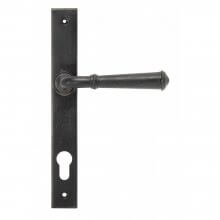 From The Anvil Regency Slimline Espag Lock Door Handle Set External Beeswax
