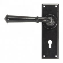 From The Anvil Regency Lever Lock Door Handle Set Black