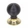 From The Anvil Beehive Mortice/Rim Knob Set - Ebony & Aged Brass Roses - 1