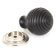 From The Anvil Beehive Cabinet Knob - Ebony & Polished Nickel Rose - 3