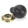 From The Anvil Beehive Cabinet Knob - Ebony & Aged Brass Rose - 3