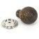 From The Anvil Beehive Cabinet Knob - Rosewood & Polished Nickel Rose - 2