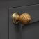 From The Anvil Beehive Cabinet Knob - Rosewood & Aged Brass Rose - 5
