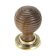 From The Anvil Beehive Cabinet Knob - Rosewood & Aged Brass Rose - 1
