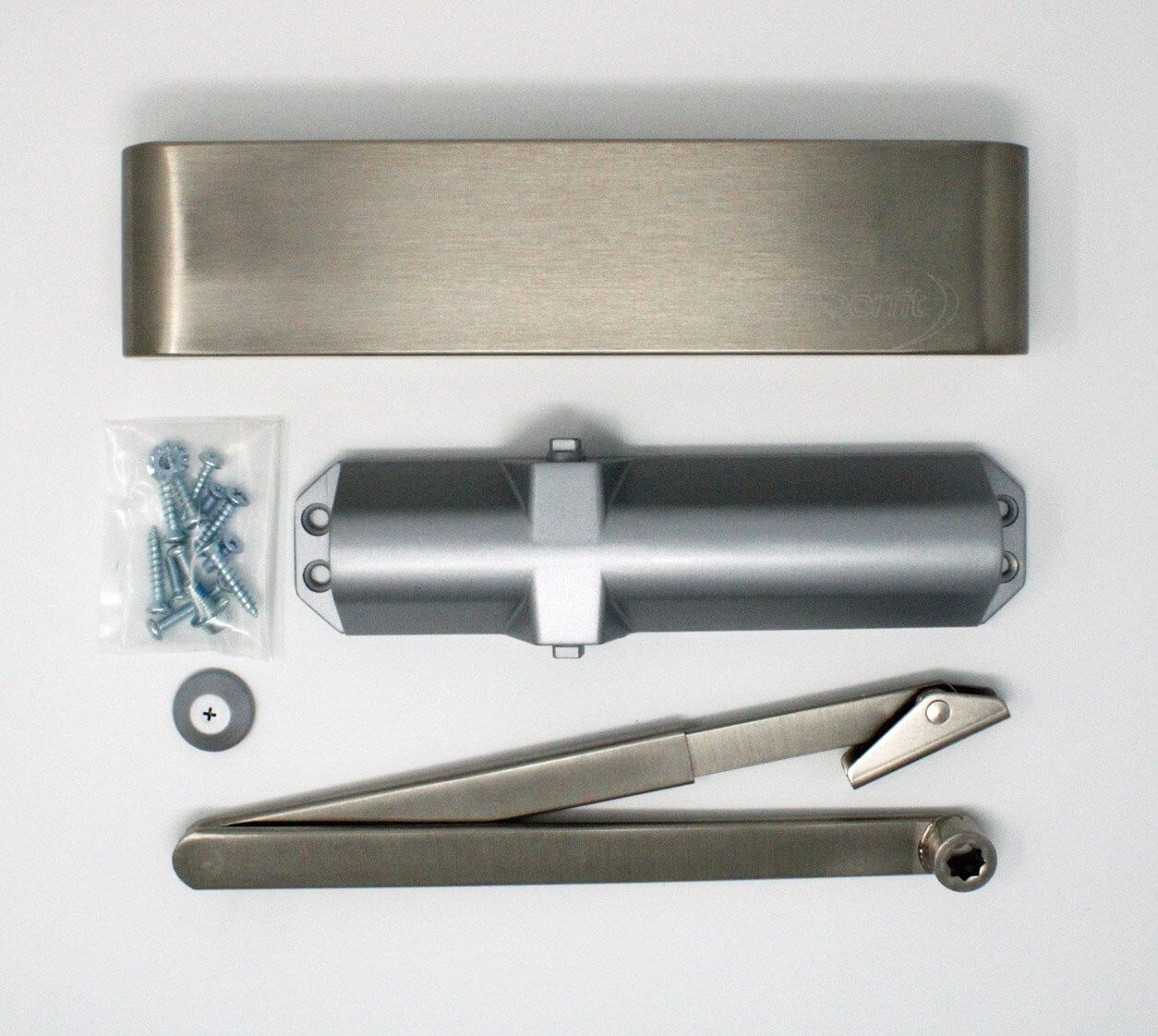 Doorfit 24 Backcheck Door Closer Satin Nickel ICK1953V Overhead Door