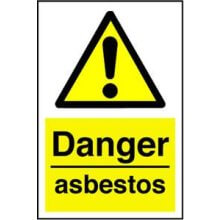 Danger Asbestos 200Mm X 300Mm Rigid Plastic Sign