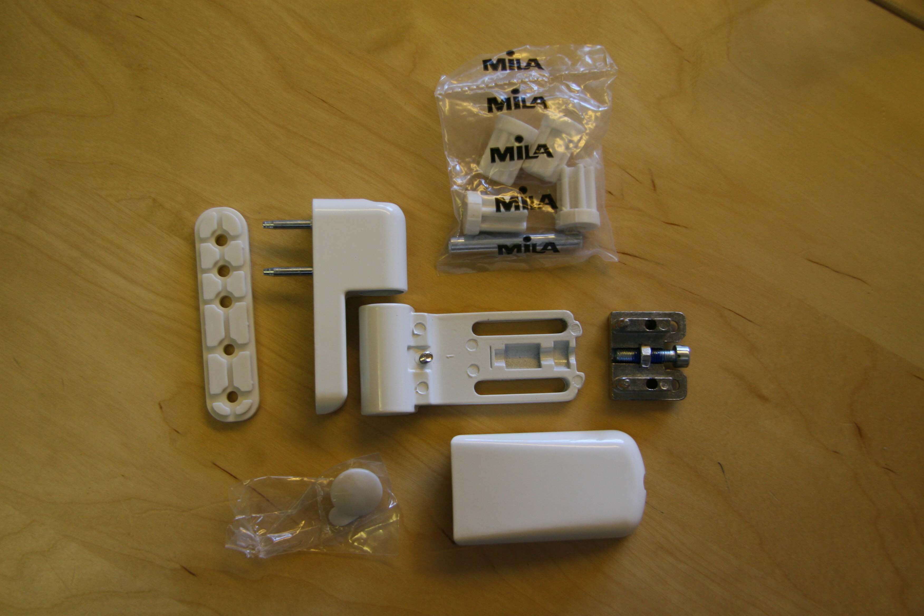 Mila Ideal Flag Hinge White 85mm