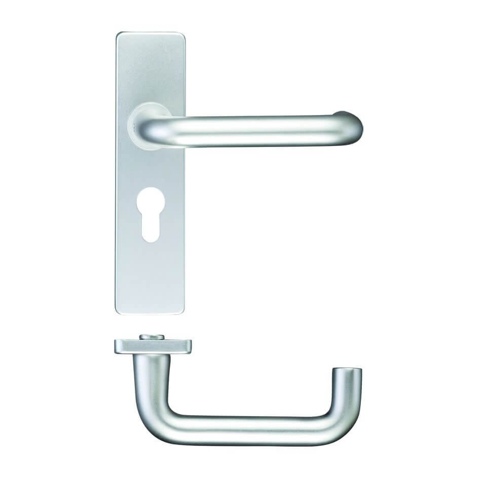 Doorfit ICK119/1P Safety Lever Euro Lock Door Handle Aluminium To BS8300