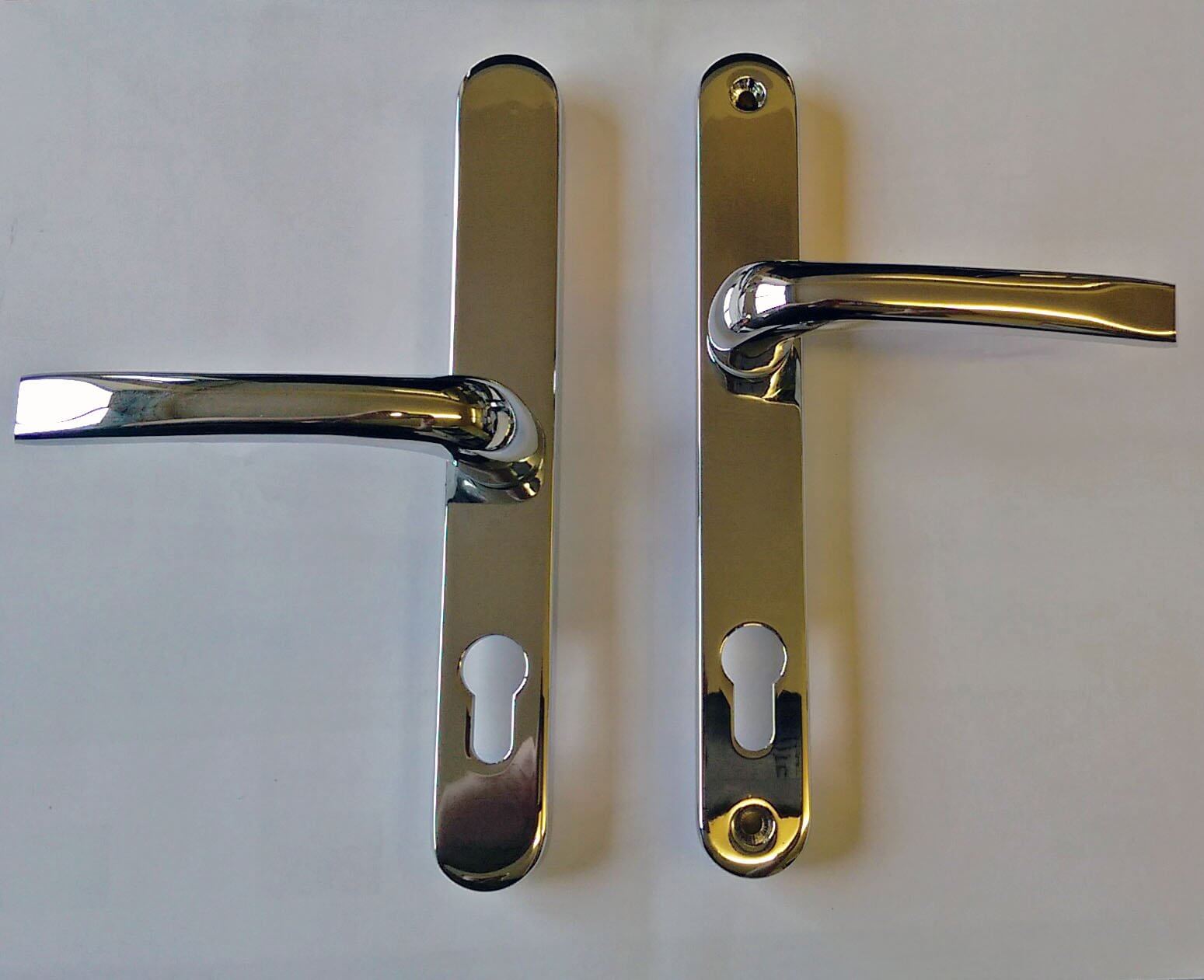 Mila ProLinea Lever Door Handle 92/62PZ 240mm Backplate Chrome (050449