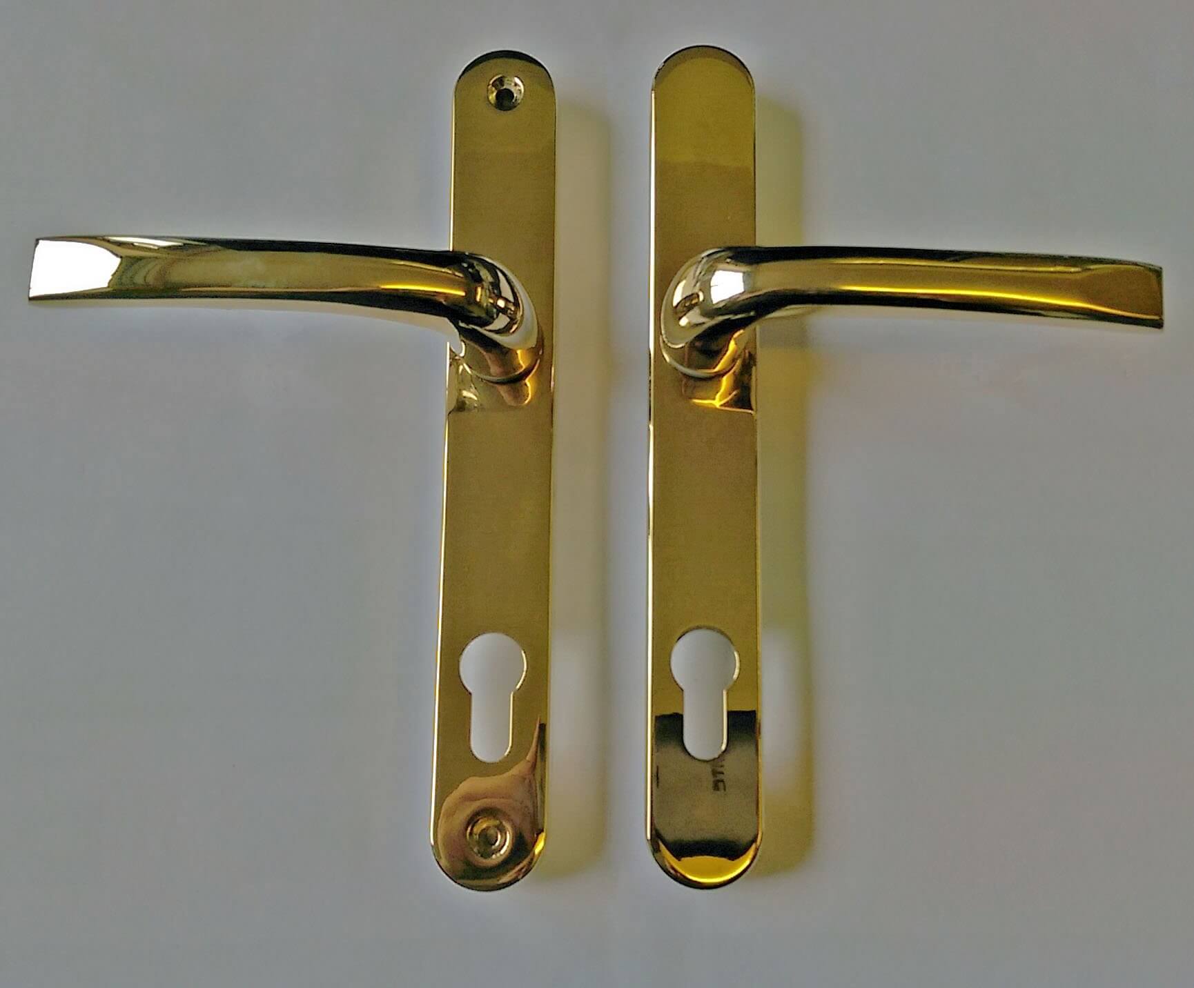 Mila ProLinea Lever Door Handle 92PZ 240mm Backplate Gold