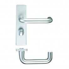 Doorfit ICK119/1B Safety Lever Bathroom Door Handle Aluminium To BS8300