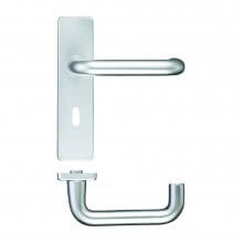 Doorfit ICK119/1L Safety Lever Lock Door Handle Aluminium To BS8300