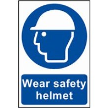 0001 Wear Safety Helmet Sign