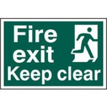 1513 Fire Exit  Keep Clear (Text Only) Sign