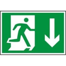 1529 Running Man (Arrow Down) Sign