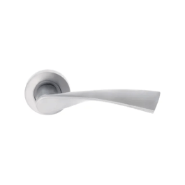 Acton Round Rose Fire Door Handle Polished Chrome FD30/60