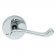 DL56CP Victorian Scroll Round Rose Door Handle Polished Chrome - 1