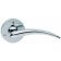 DL66CP Victorian Wing Round Rose Door Handle Polished Chrome - 1
