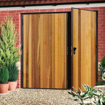 stylish side hinged garage doors