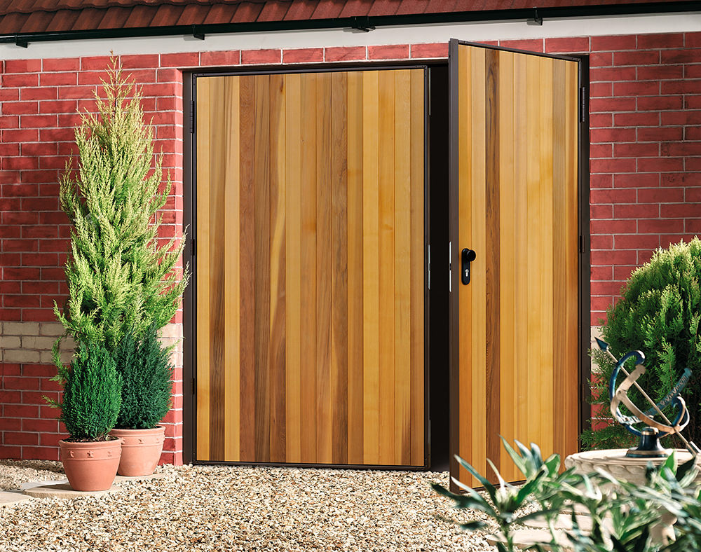 Side Hinged Garage Doors Timber & Steel