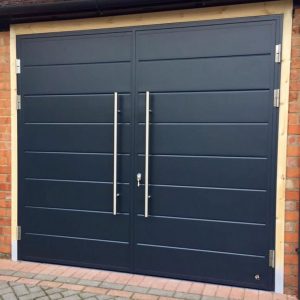 black ryterna side hinged garage doors