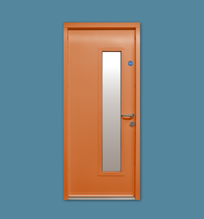 Fire rated steel doors